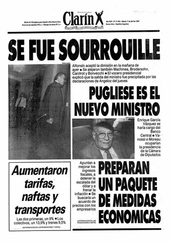 Renuncia de Sourrouille