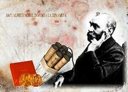 Alfred Nobel inventa la dinamita.