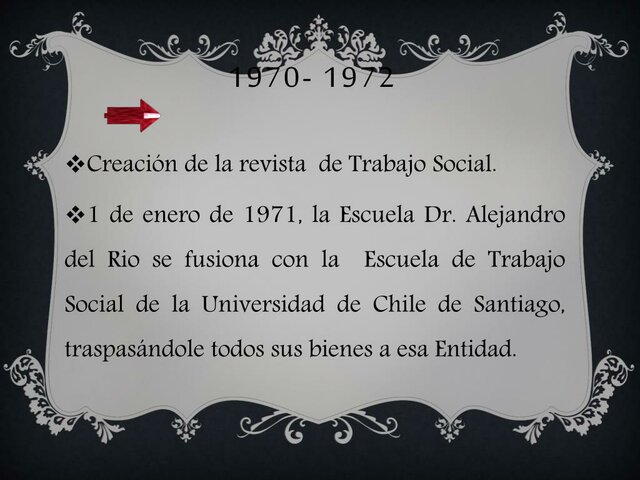 Se incorpora el servicio social ala universidad de Chile.
