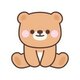 Cute bear sitting animal cartoon character design illustration free vector