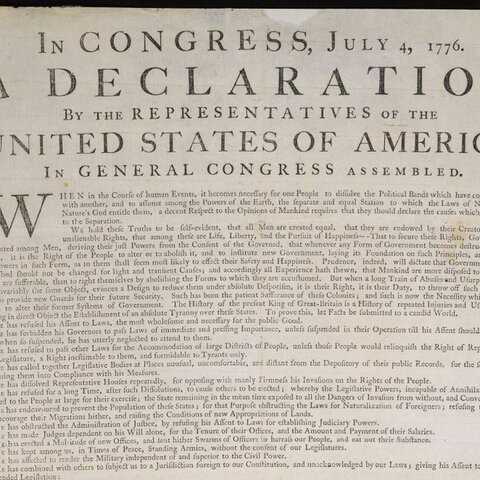 Declaración de la Independencia de los Estados Unidos