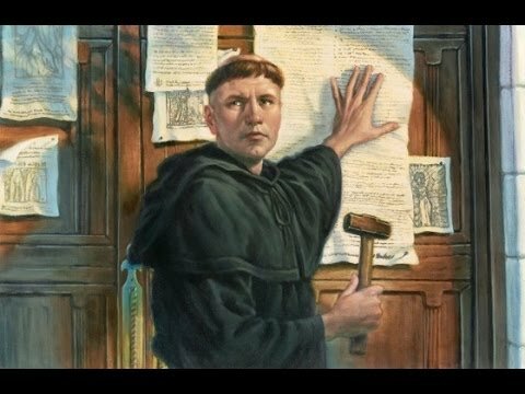 MARTIN LUTHER POSTS THE 95 THESES