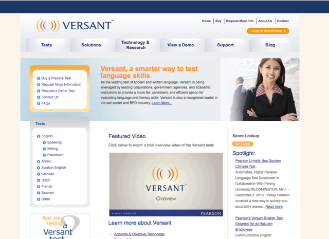 The Versant Test
