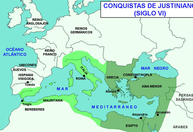 Inicio del Imperio de Justiniano en Bizancio