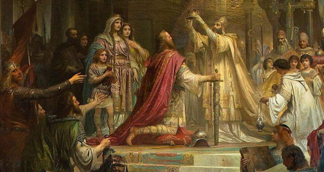 Coronación de Carlomagno.