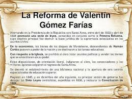 Derogación de las leyes de Valentin Gomez farias