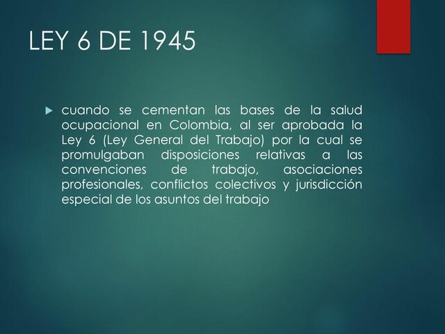 Ley 6 de 1945