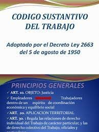 Decreto 2663/1950 Código Sustantivo del Trabajo