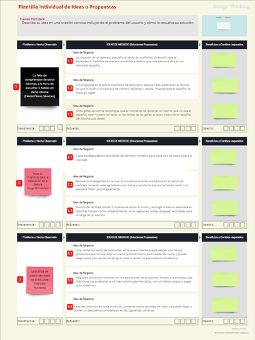 Ideas o Propuestas