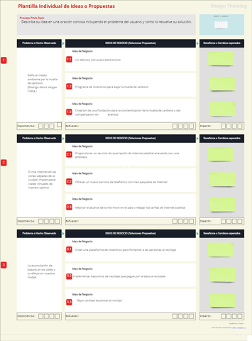 Ideas o Propuestas