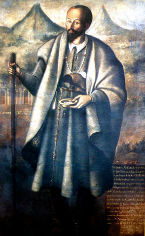 Antonio de Montufar, pintura Hermano Pedro de Bethancourt