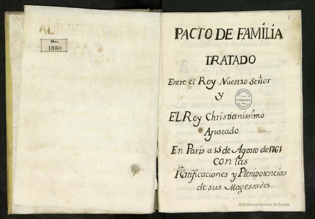 Tercer Pacto de familia y derrota en la guerra de los siete años