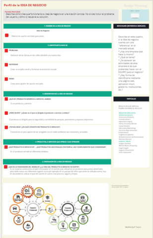Perfil de la IDEA DE NEGOCIO