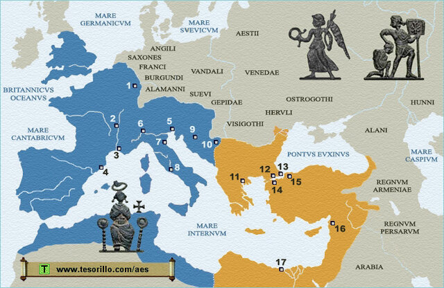 División del Imperio Romano por Teodosio