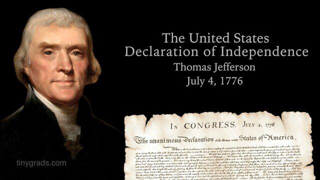 Thomas Jefferson wrote the Declaration of Independence