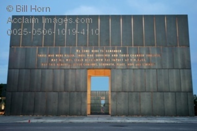 The Alfred P. Murrah Federal Building in Oklahoma City is bombed