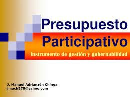 Presupuesto participativo (PP)