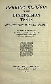 Escala de inteligencia Binet-Simon en México 1921