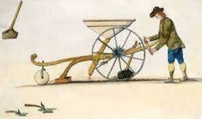 Sembradora de tracció animal.