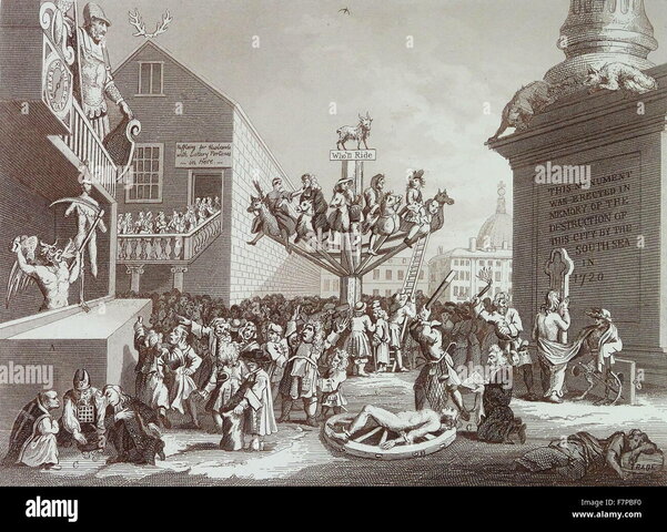 Estallido de la burbuja de la compañía de los mares del sur