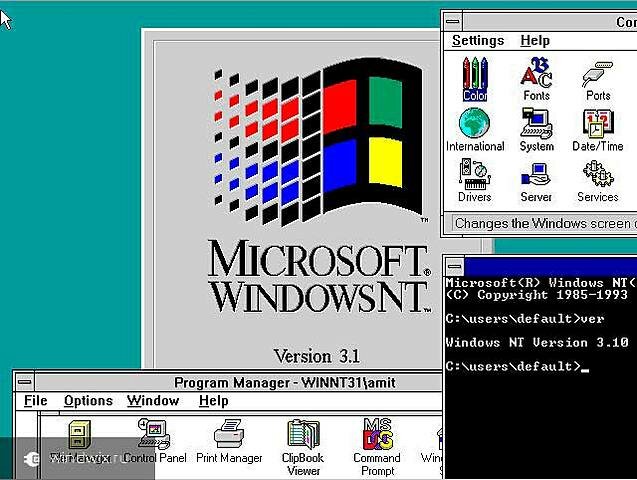 Выпуск ОС Windows NT от Microsoft.