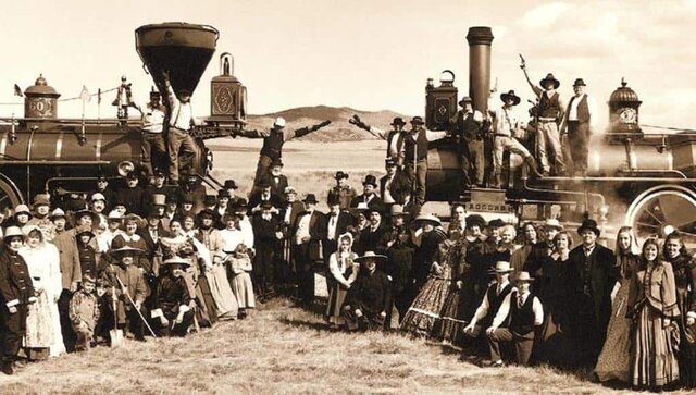 First Transcontinental Railroad is completed