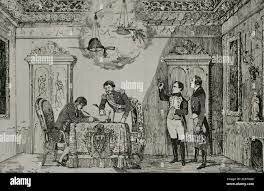 Tratado de Fontainebleau para el reparto de Portugal entre España y Francia.