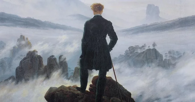El caminante sobre el mar de nubes de Caspar David Friedrich
