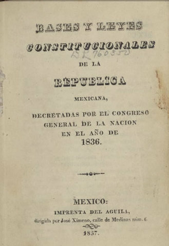 Las Siete Leyes Constitucionales de 1836