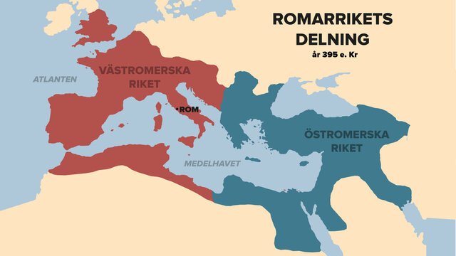 Romarriket delas