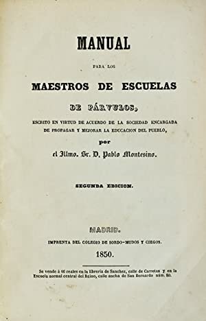 Manual para los maestros de las escuelas de párvulos