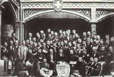 Primer congreso de la II AIT, en Bruselas.