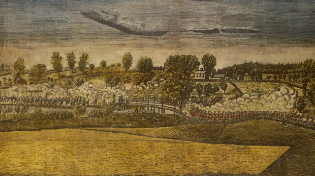 The battles of Lexington and Concord