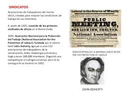 John Doherthy funda la Asociación Nacional para la protección del trabajo.