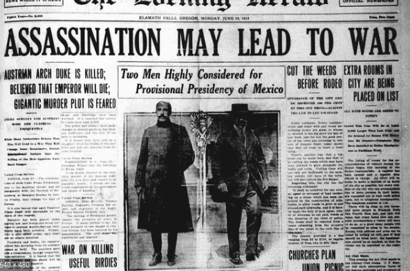 The beginning of World War I