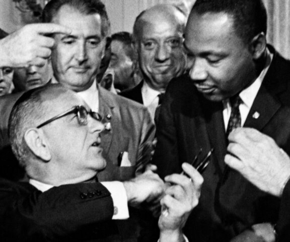 Martin Luther King Jr. And Lyndon Meet