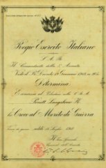 Porritt Earns the Italian War Merit Cross Award