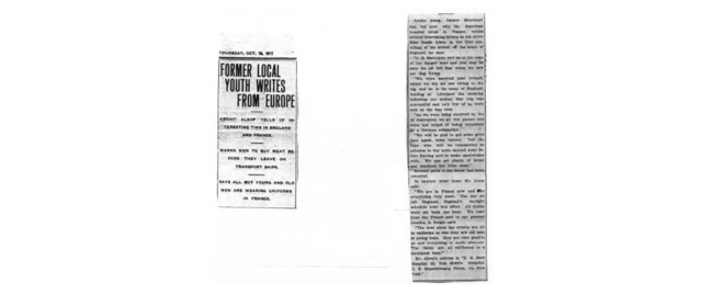 Archibald Alsop's Experiences Were Published in the Local Newspaper