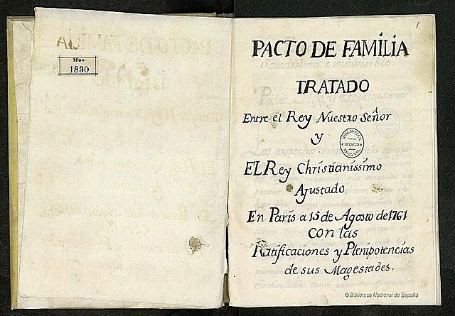 Tercer Pacto de Familia y derrota en la guerra de los Siete Años.