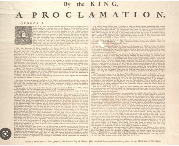 proclamation of 1763