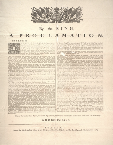 Proclamation of 1763