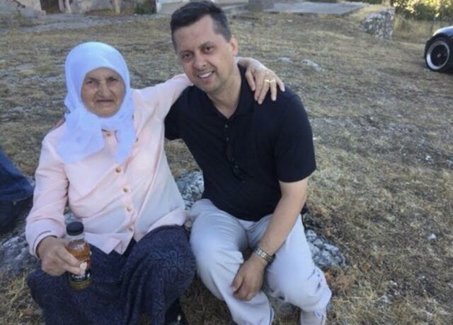 My grandma and dad (: