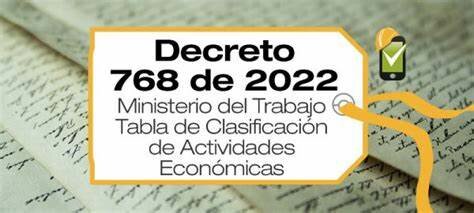 Decreto 768 de 2022