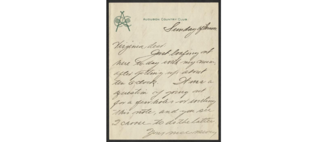 Letter from John Endicott Bradstreet