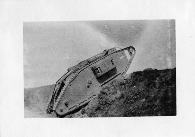 Tank in battle