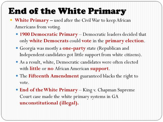 White Primaries