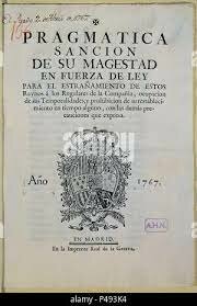 CARLOS III PROMULGÓ LA PRAGMÁTICA DE EXPULSIÓN DE LA COMPAÑÍA DE JESÚS