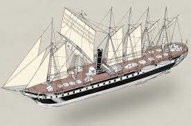 Cascos de hierro para los barcos y hélices