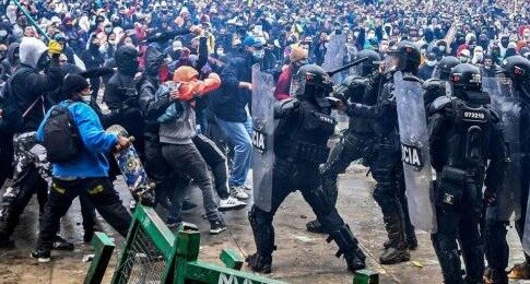 Protesta de la reforma tributaria.