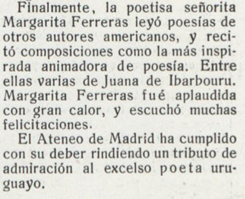 Recital de poemas en el Ateneo de Madrid